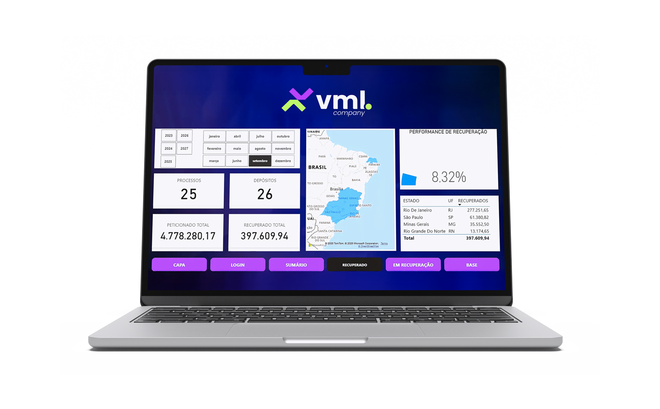 Dashboard com indicadores financeiros e de rastreabilidade